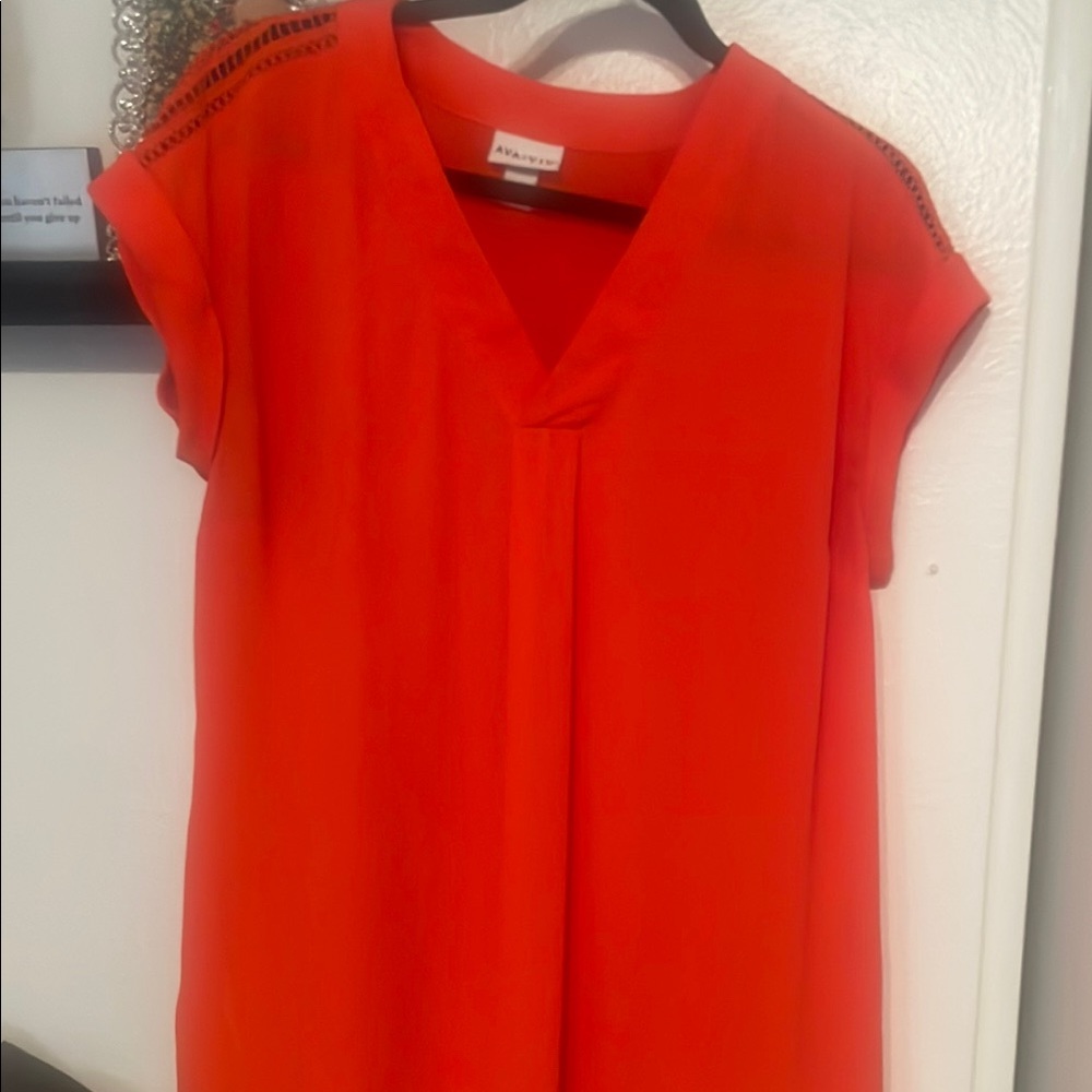 Ava & Viv Women's Plus Size Orange/Red Top